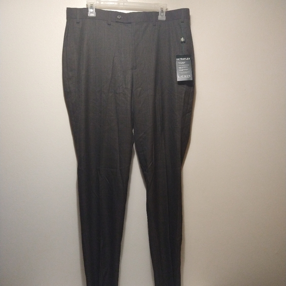 Ralph Lauren Norton Brown Plaid Ultraflex Slacks - Picture 7 of 16